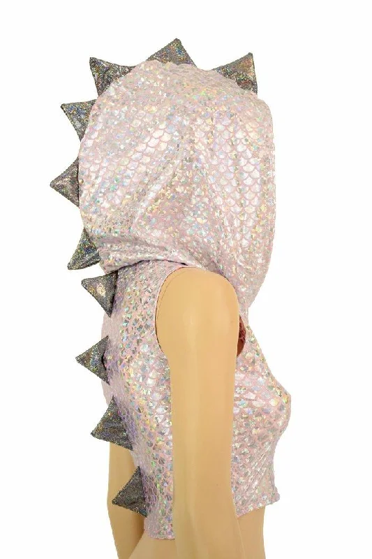 Blowout Sale Pink Dragon Zipper Front Crop Top