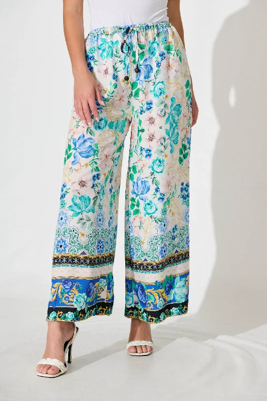Best Deals Romeo Pant in Blue Multi Print