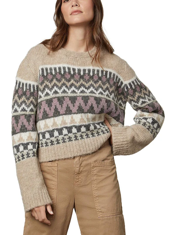 Weekend Special Womens Knit Printed Pullover Sweater