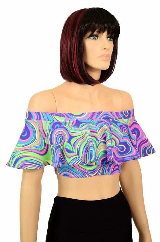 Deal Mania Off Shoulder Crop Top