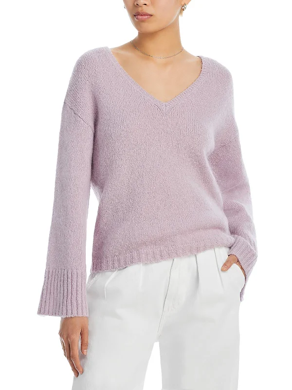 The Best Prices Cimone Womens Ribbed Trim Kimono Sleeve V-Neck Sweater