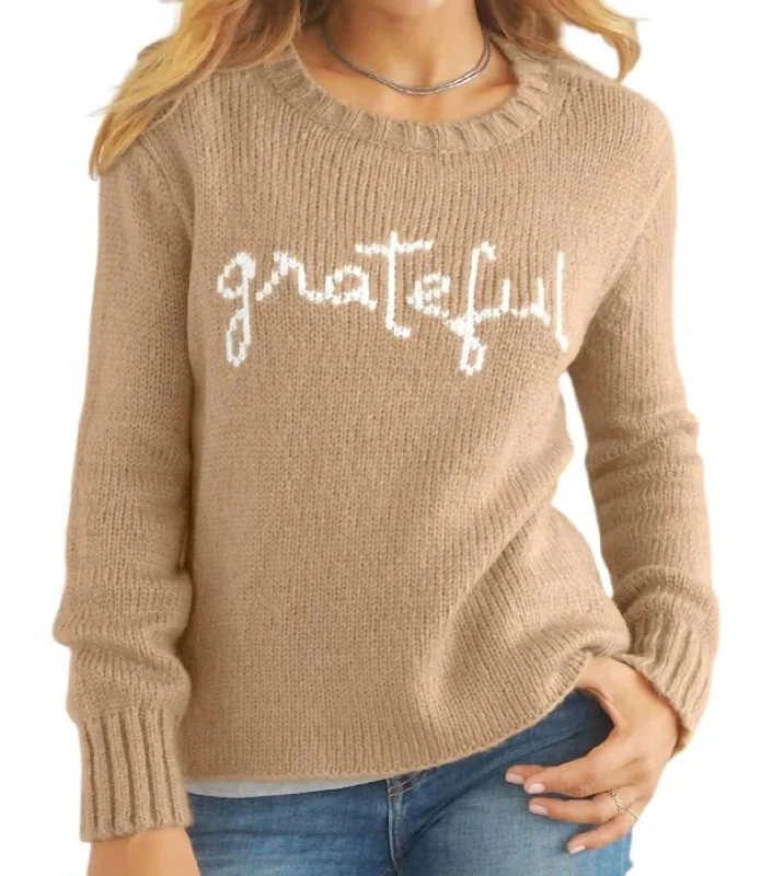Weekend Specials to Love Grateful Sweater In Copper/pure Snow