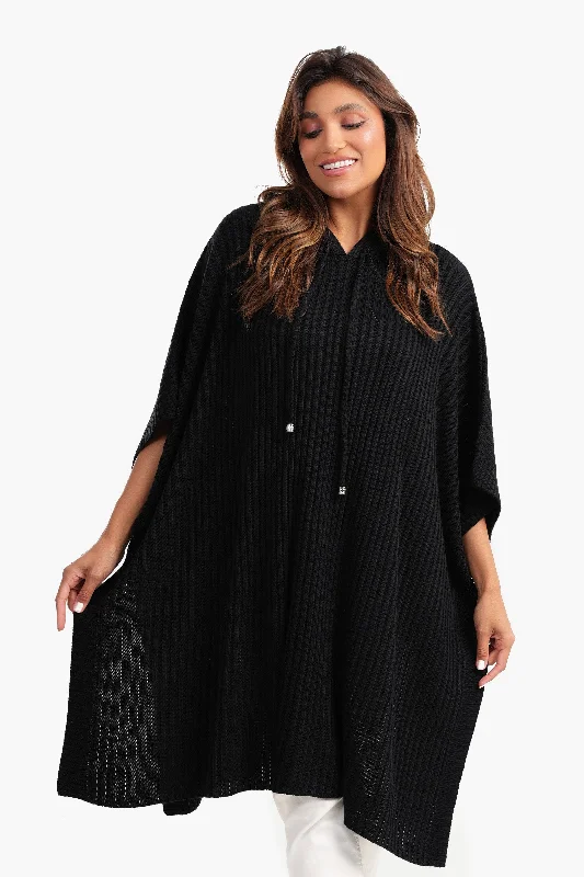 Massive Deals Hooded Poncho with Knee Length