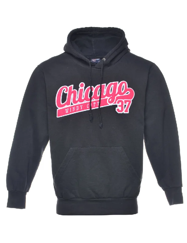 Sale Event Black Chicago Windy City 37 Printed Hoodie - S