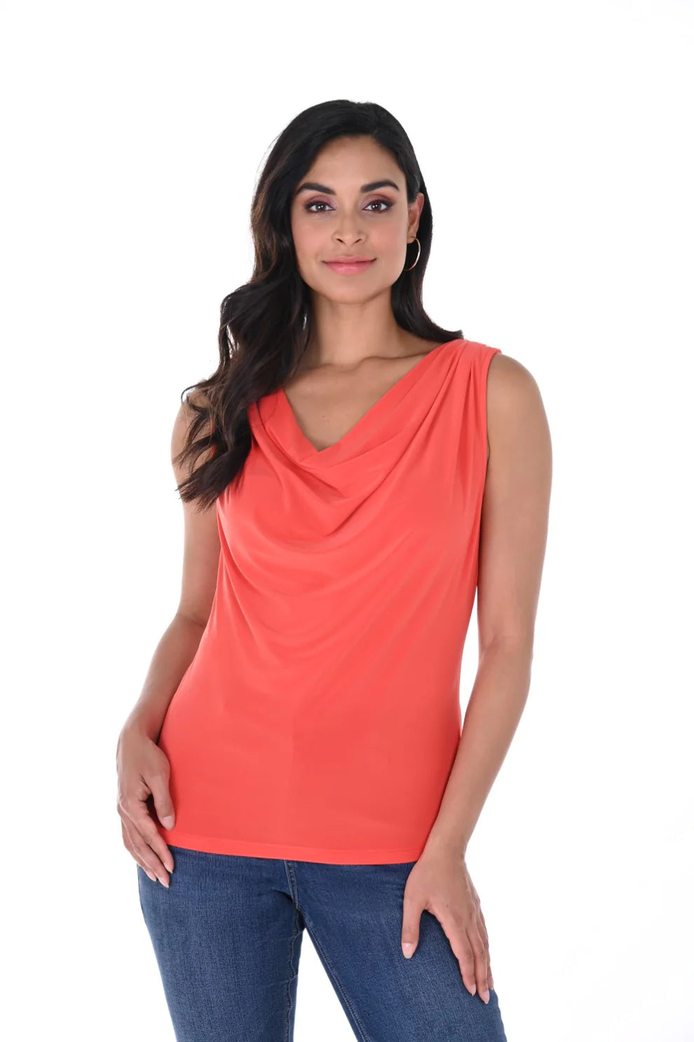 Weekend Deal Frank Lyman #246014 orange knit blouse