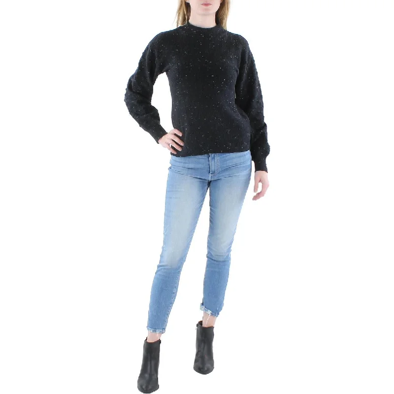 Big Discounts Womens Mock Turtleneck Ribbed Pullover Sweater
