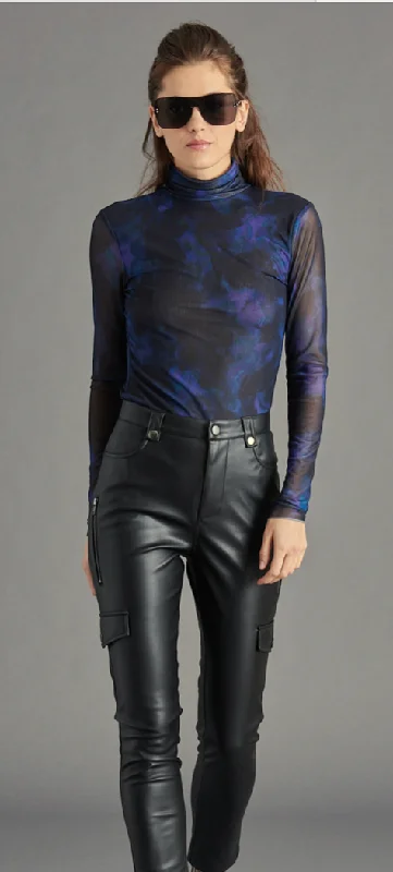 The Best Prices Sheer Long Sleeve Mock Neck Top by Steve Madden