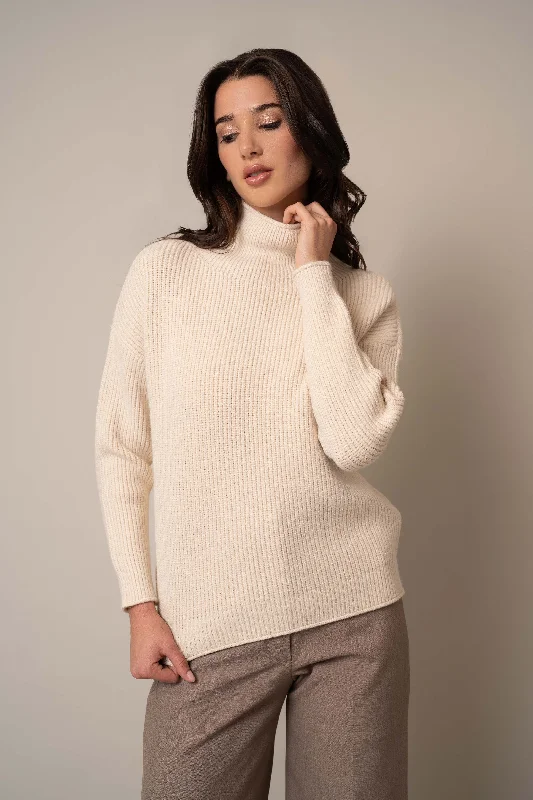 Don't Miss Out Mock Neck Ribbed Sweater