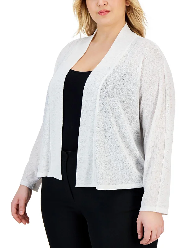 Steals and Deals Plus Womens Open Front Long Sleeve Cardigan Sweater