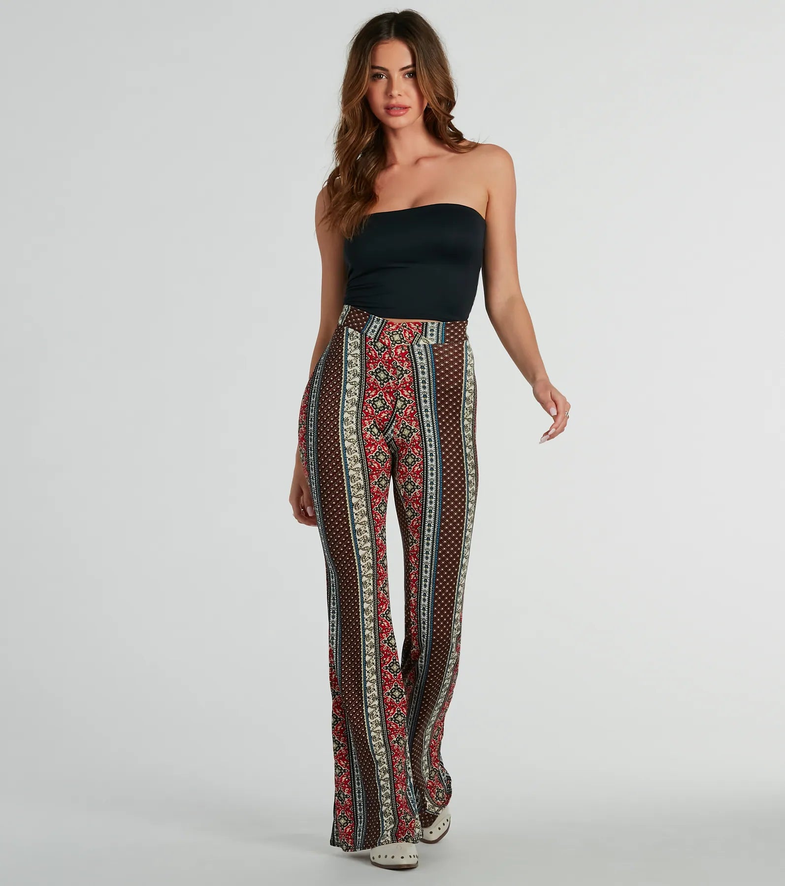 Final Markdown Desert Wanderer Wrap Waist Boho Flare Pants