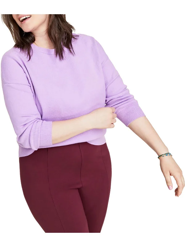 Weekend Specials You Can't Miss Plus   Womens Ribbed Crewnek Pullover Sweater