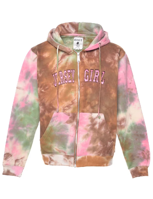 Weekend Deals to Brighten Your Day Tie Dyed Jersey Girl Hoodie - M