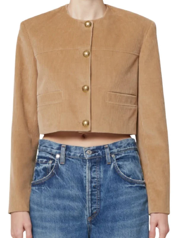 Buy Today Pia Cropped Cardigan In Ambra