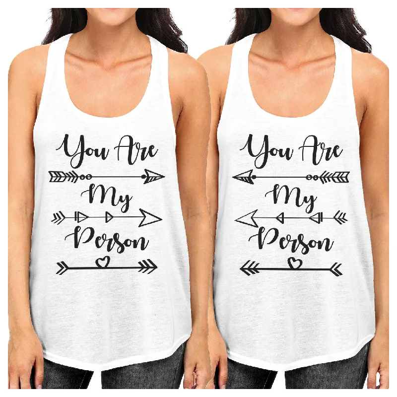 Today’s Deal You Are My Person BFF Matching White Tank Tops