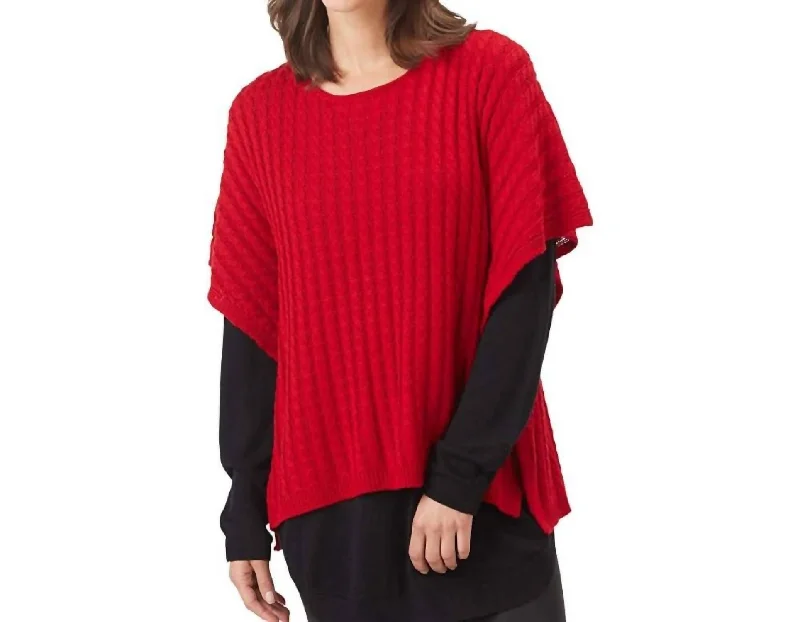 Price Meltdown Parker Poncho In Red