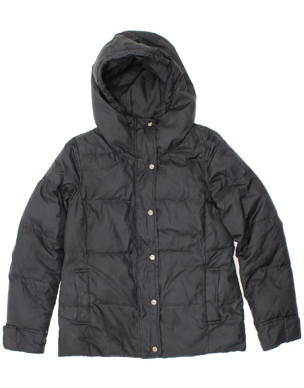 Reduced Prices GAP Womens Hooded Padded Jacket UK 10 Small Black Polyester
