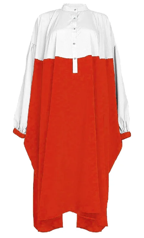 Weekend Extravaganza: Shop Now Women's Basic Red Contrasted Kaftan Style Tunic