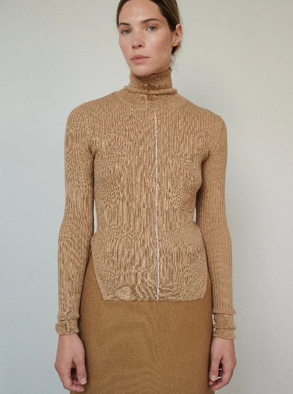New Arrival Austėja Merino Wool Turtleneck - Nutmeg