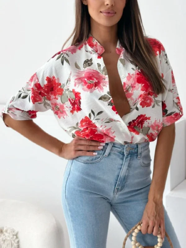 Top Pick Printed Button Up Half Sleeve Shirt