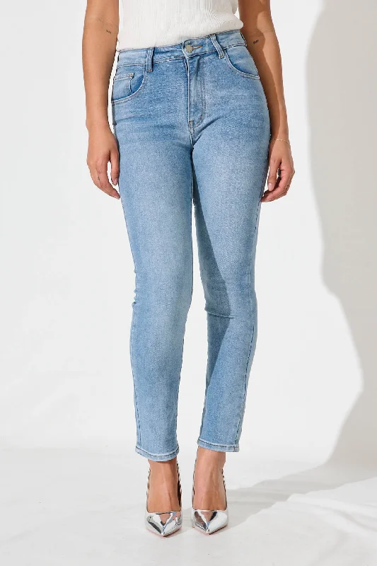 Fantastic Deals Dolores High Rise Skinny Jean In Mid Blue Denim
