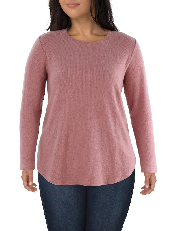 Bonus Savings Plus Womens Knit Crew Neck Pullover Sweater