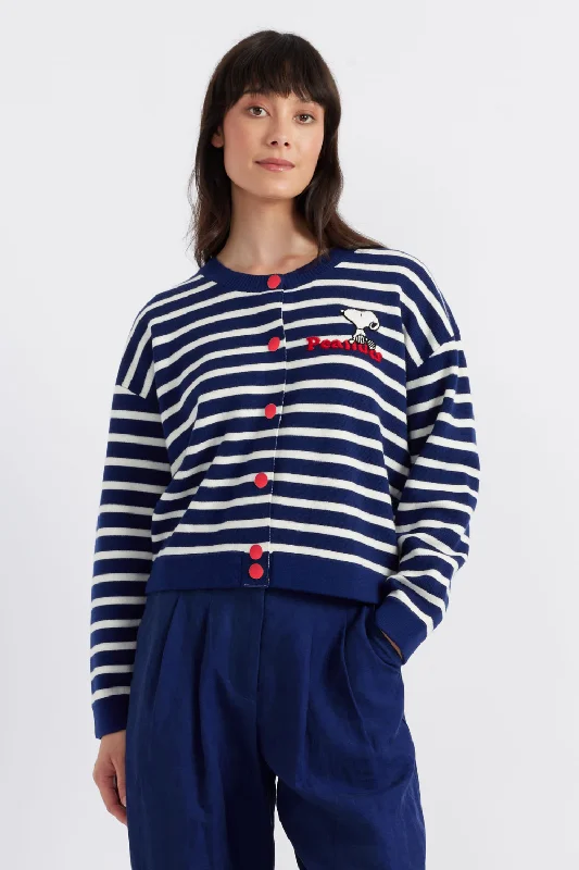 Quick Deals Blue Merino Snoopy Milano Cardigan