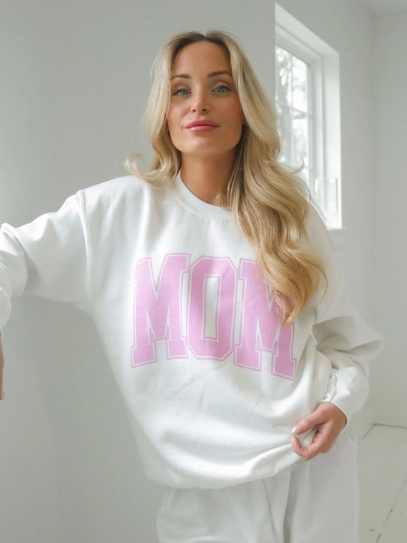 Mega Discount Mom Block Pink Sweatshirt