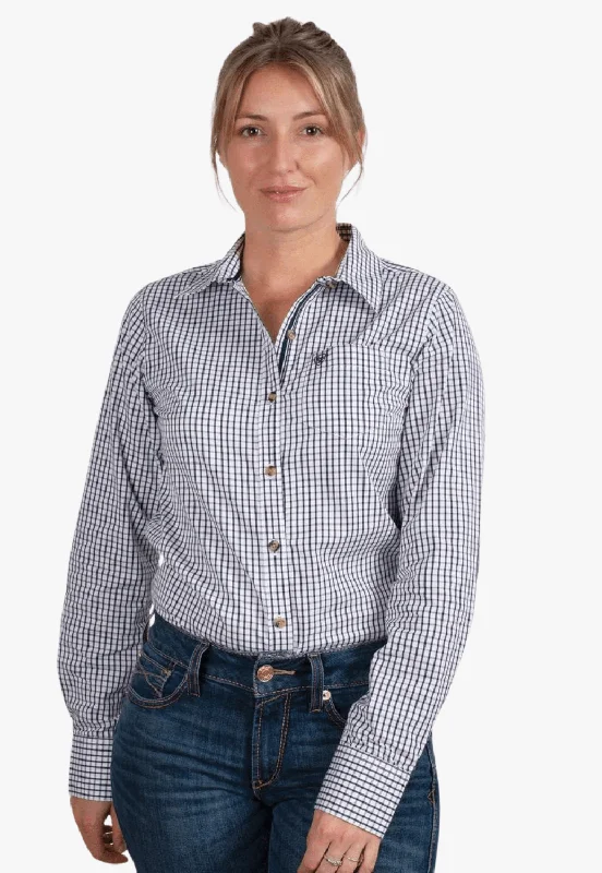 Deep Discounts Ariat Womens Kirby Check Long Sleeve Shirt