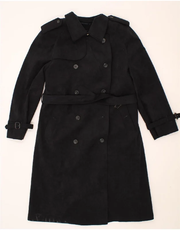 Weekend Savings Delight DELBA ALCANTARA Womens Faux Leather Trench Coat UK 16 Large Navy Blue Weekend Savings Delight DELBA ALCANTARA Womens Faux Leather Trench Coat UK 16 Large Navy Blue