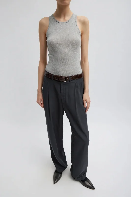 Unmissable Sale Tibi Circular Fine Rib Tank - Heather Grey