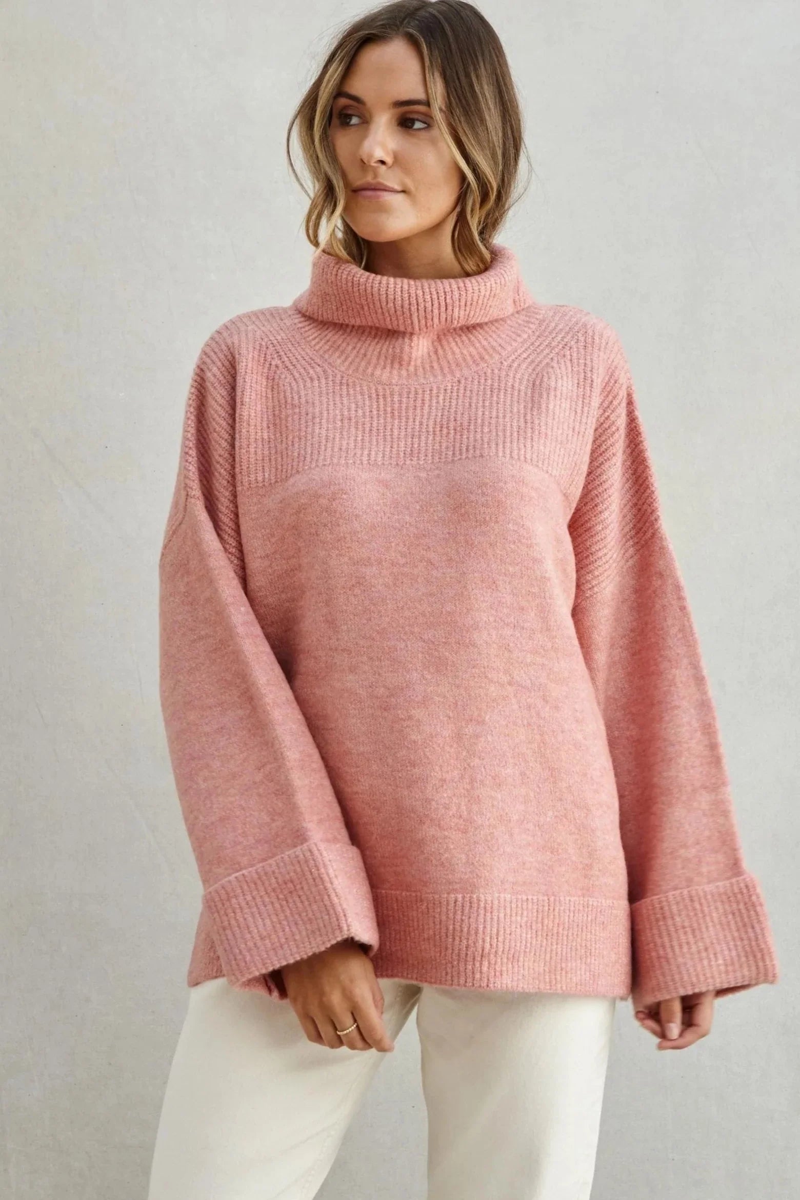 Reduced Rates CHARLI VANESSA HIGH NECK SWEATER IN CORAL
