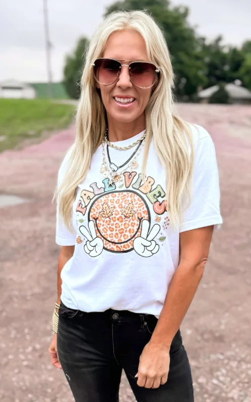 Weekend Savings Delight Peace and Fall Vibes Graphic T-shirt - Final Sale