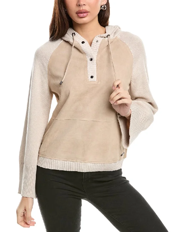 Major Deal Bogner Ohana Suede & Cashmere-Blend Pullover