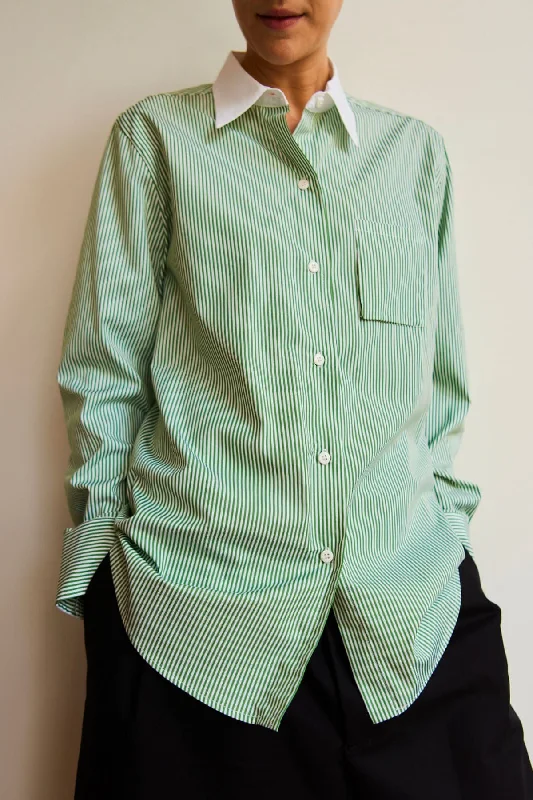 Daily Deals Rika Studios Yves Stripe Shirt - Tree/  White
