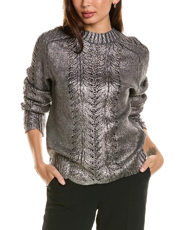 Big Deal Alberta Ferretti Foiled Wool Sweater