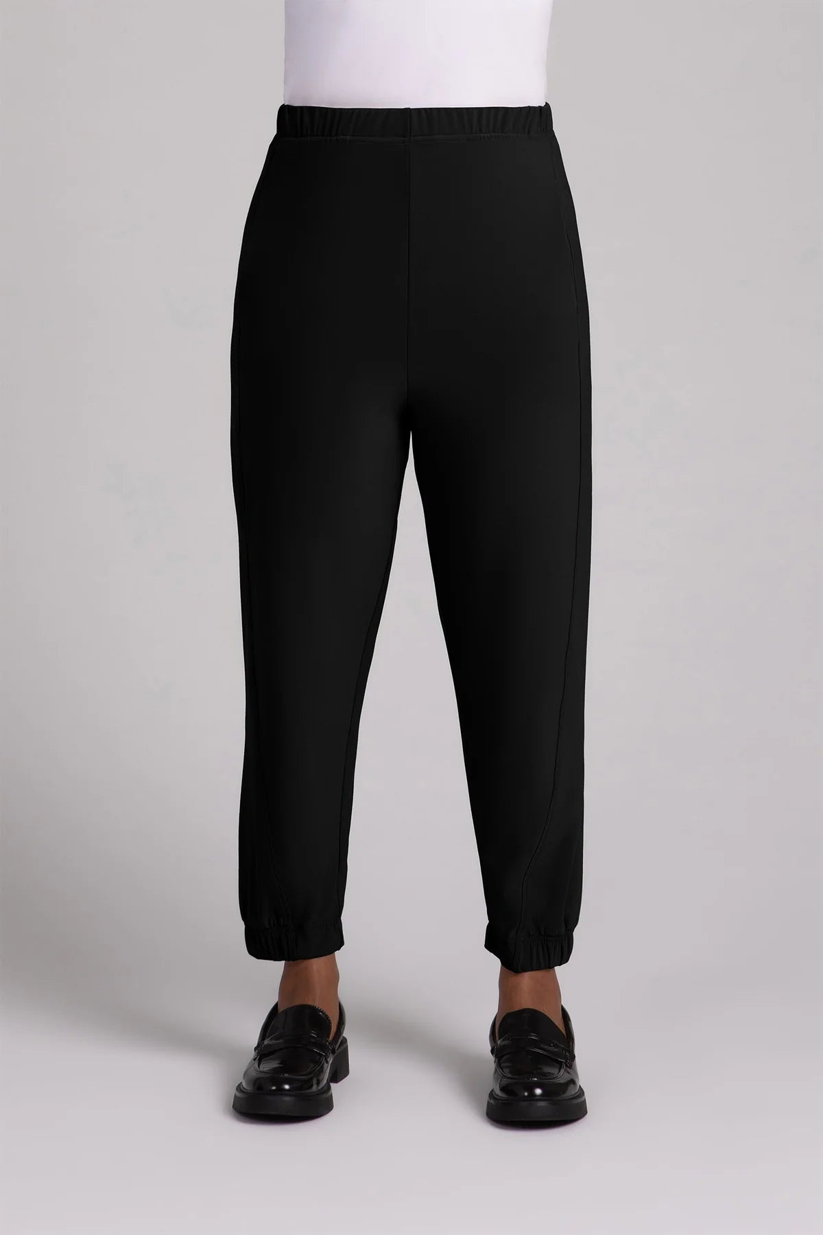 Don't Wait Sympli, FB27291 Half Cuff Fleece Jogger Pant, Black